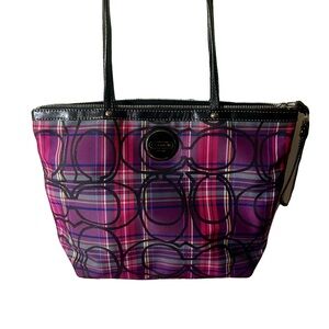 Coach Pink and Black Authentic Coach Bag